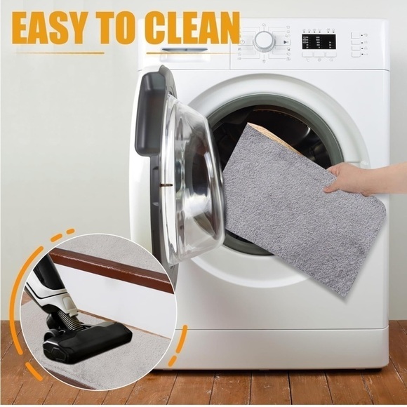 Brand New Set of 4 Stair Treads Non-Slip Carpet Runner for Wooden Steps Grey - Picture 6 of 11